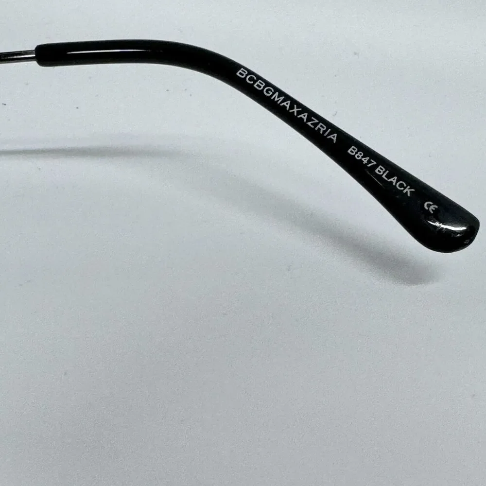 Bcbg Maxazria Silver Frame Black Lens Aviator B847 Black‎ Sunglasses H13520